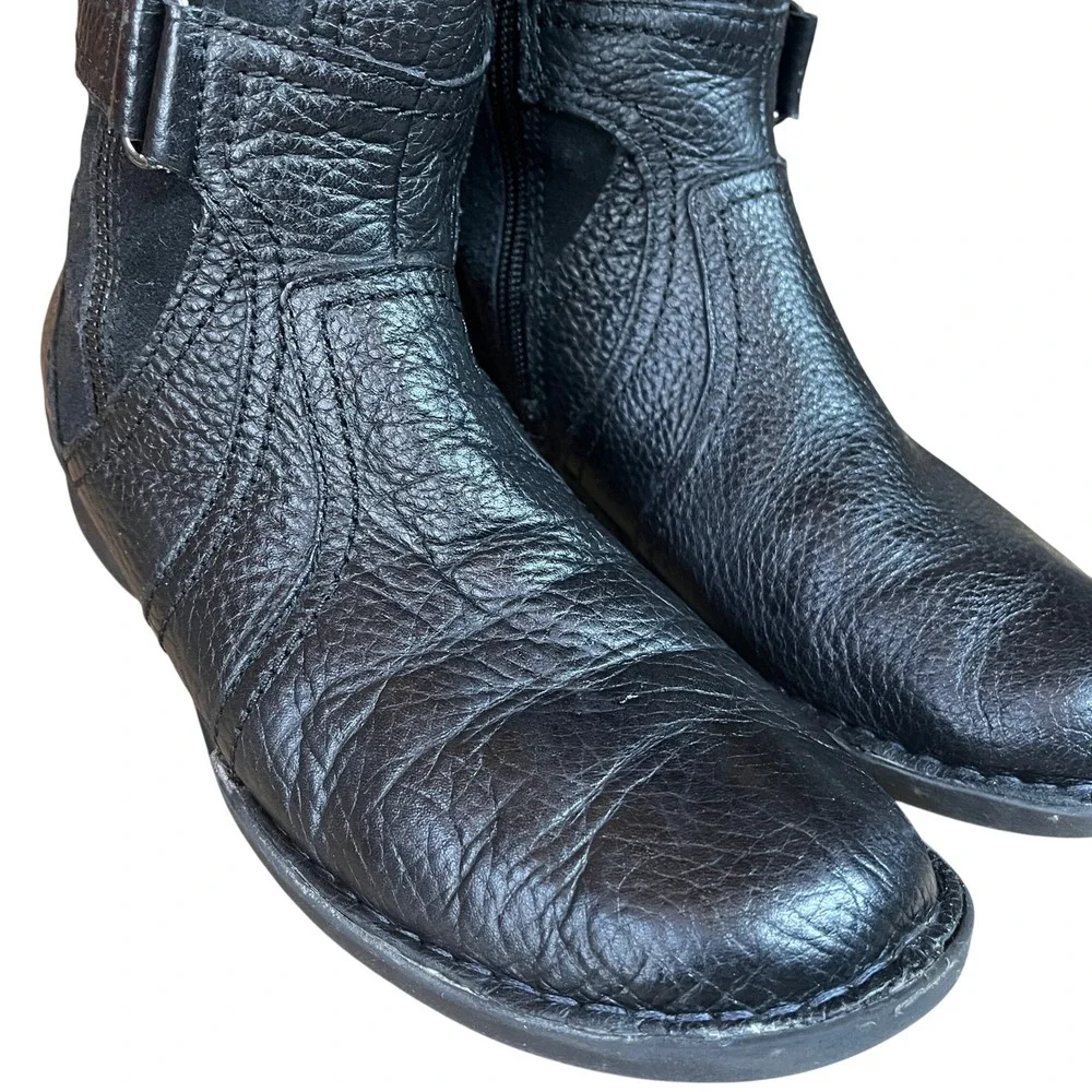 Clarks Womens Riding Knee High Boots 26105043 Womens 8.5M‎ Black Leather Suede